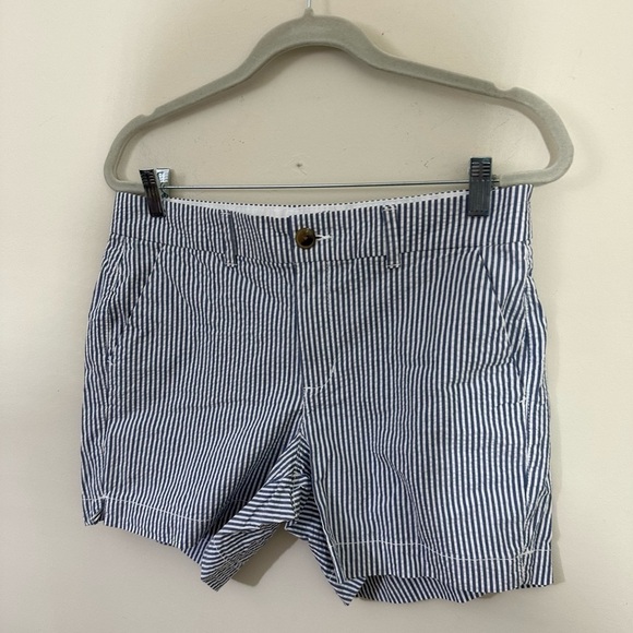 Old Navy sz 6 every day short mini stripe seersucker in blue and white - Picture 8 of 11